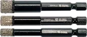 Wiertła - Yato ZESTAW DIAMENTOWYCH WIERTEŁ DO GRESU 3SZT HEX YT-60409 - miniaturka - grafika 1