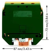 Kostki, złączki, wtyczki - WAGO Terminal przewodzący ochronny WAGO 26 mm Śrubowe Alokacja Terre zielono-żółty 400-499/499-176 10 szt 400-499/499-176 - miniaturka - grafika 1