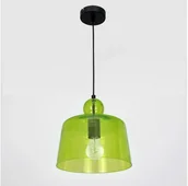 Lampy sufitowe - Luminex Żyrandol na lince BELL 1xE27/60W/230V zielony - miniaturka - grafika 1