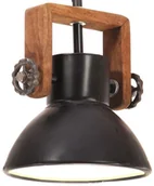 Lampy pozostałe - VidaXL Industrialna lampa wisząca, 25 W, czarna, okrągła, 19 cm, E27 320537  VidaXL - miniaturka - grafika 1