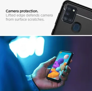 Spigen Etui Rugged Armor Galaxy A21s czarne 8809685629269 - Etui i futerały do telefonów - miniaturka - grafika 6