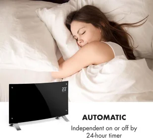 Klarstein Klarstein Bornholm Curved Smart, grzejnik konwekcyjny, 2000 W, sterowanie przy użyciu aplikacji, czarny ACO7-BrnhlmCrvdSmrtB - Ogrzewanie przenośne - miniaturka - grafika 7