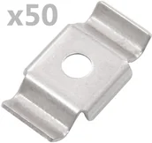 Ogrodzenia - vidaxl Zaciski motylkowe do ogrodzenia, 50 szt., stal nierdzewna - miniaturka - grafika 1