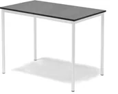 Meble do szkół i przedszkoli - AJ Produkty Stół SONITUS, 1200x800x900 mm, linoleum ciemnoszary, biały - miniaturka - grafika 1