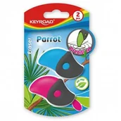 Gumki biurowe - KEYROAD Gumka uniwersalna KEYROAD Parrot, 2szt., blister, mix kolorów KR971386 - miniaturka - grafika 1