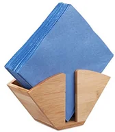 Obrusy i serwetki - Relaxdays stojak na serwetki z drewna, uchwyt na filtr do kawy z bambusa, stojak na serwetki prostokątny, wys.xszer.xgł.: 11x20x7,5 cm, naturalny 10021557 - miniaturka - grafika 1