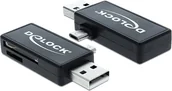 Czytniki kart pamięci - Delock Czytnik Micro USB OTG + USB A M 91731 - miniaturka - grafika 1
