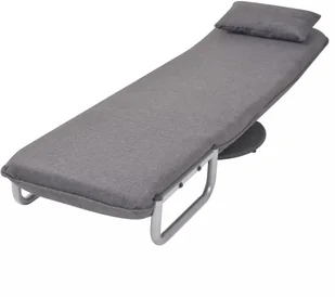 vidaXL Obrotowy fotel rozkładany, ciemnoszary, 60 x 75 80 cm - Fotele - miniaturka - grafika 8