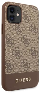 Guess 4G Bottom Stripe Collection Etui iPhone 11 brązowy 10_15898 - Etui i futerały do telefonów - miniaturka - grafika 6