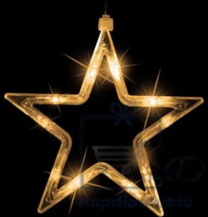 VOLTRONIC Świąteczny łańcuszek - gwiazdki - 61 diod LED ciepły biały + - Oświetlenie świąteczne - miniaturka - grafika 2