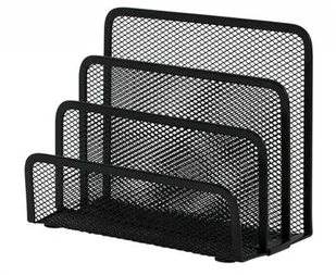 Q-CONNECT Sorter do korespondencji metalowy z siatki czarny KF00876 - Pojemniki biurowe - miniaturka - grafika 3