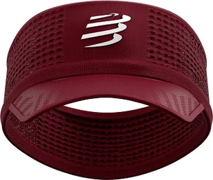 Compressport Opaska na głowę z daszkiem SPIDERWEB HEADBAND ON/OFF bordowa - Czapki i chusty sportowe męskie - miniaturka - grafika 8