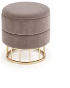 Pufy i podnóżki - Pufa MINTY Halmar Szary tapicerowany [Wysyłka 2020-07-28] V-CH-MINTY-PUFA-POPIEL - miniaturka - grafika 1