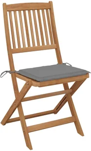 vidaXL Składane krzesła ogrodowe 6 szt., z poduszkami, drewno akacjowe! 3074995 - Fotele i krzesła ogrodowe - miniaturka - grafika 3