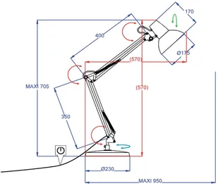 ALUMINOR Aluminor Calypsa lampa biurkowa, czarna - Lampy stojące - miniaturka - grafika 2
