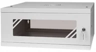 Szafy rack - Szafa Rack 19" 4U 350mm Szara Szklane drzwi - miniaturka - grafika 1