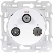 Gniazdka elektryczne - Schneider Gniazdo podtynkowe R/TV/SAT końcowe Odace S520461 białe - miniaturka - grafika 1