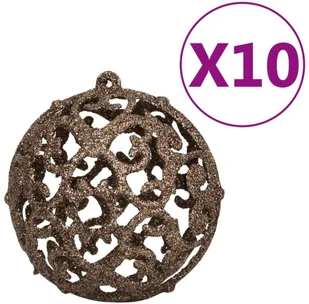 VidaXL Lumarko Sztuczna choinka z LED i bombkami, złota, 210 cm, PET 3077606 VidaXL - Ozdoby bożonarodzeniowe - miniaturka - grafika 10