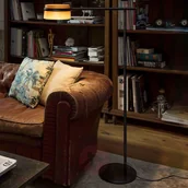 Lampy stojące - Faro Lorefar Lampa stojąca LED Loop ze ściemniaczem i kloszem - miniaturka - grafika 1