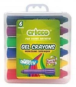 Cricco Kredki żelowe Twist 6 kolorów CRICCO - Artykuły biurowe - miniaturka - grafika 2