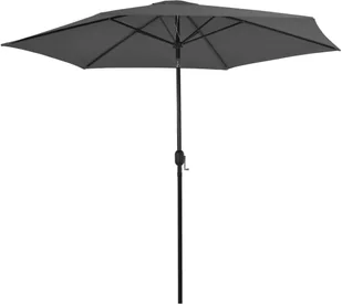 vidaXL Parasol ogrodowy na metalowym słupku, 300 cm, antracytowy - Parasole ogrodowe - miniaturka - grafika 2