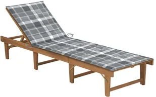 vidaXL Składany leżak z poduszką lite drewno akacjowe 3064164 - Leżaki ogrodowe - miniaturka - grafika 43