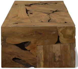 vidaXL Stolik kawowy z drewna tekowego, 90 x 50 35 cm, brązowy - Ławy i stoliki kawowe - miniaturka - grafika 5