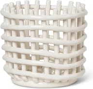 Donice - Ferm Living Kosz do przechowywania 14,5 cm beżowy ceramiczny 110073202 - miniaturka - grafika 1