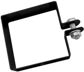 Akcesoria do ogrodzeń - Obejma do słupka 10 x 10 cynkowana RAL 9005 - miniaturka - grafika 1