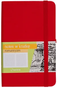 Notes A5 z gumką Romantyzm kratka czerwony - Artykuły biurowe - miniaturka - grafika 3