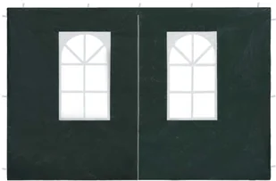 vidaXL Ścianki boczne namiotu 2 szt. z suwakiem PE zielone 45120 - Pawilony ogrodowe - miniaturka - grafika 4