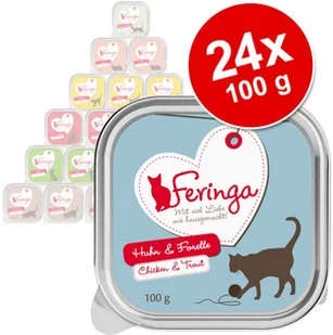 Feringa 20 + 4 gratis! Pakiet Classic Meat Menu miseczki 24 x 100 g Drób - Mokra karma dla kotów - miniaturka - grafika 2