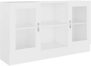 vidaXL Witryna, biała, 120 x 30,5 x 70 cm, płyta wiórowa 802786 - Szafki do salonu - miniaturka - grafika 2