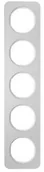 Klawisze i ramki - Berker R1 aluminium/biały ramka 5 B_10152174 - miniaturka - grafika 1