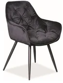 Krzesła - Signal Krzesło CHERRY VELVET Czarny CHERRYVC - miniaturka - grafika 1