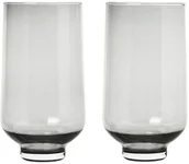 Szklanki - Blomus Zestaw 2 szklanek 400 ml (szarych) Flow B63919 - miniaturka - grafika 1