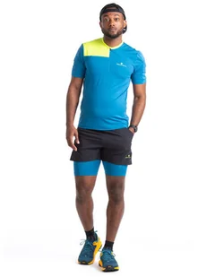 RONHILL RONHILL Koszulka biegowa męska TECH ULTRA 1/2 ZIP TEE niebiesko-żółta - Koszulki sportowe męskie - miniaturka - grafika 6