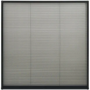 VidaXL Plisowana moskitiera okienna, aluminium, antracyt, 120x120 cm 148666 VidaXL - Moskitiery - miniaturka - grafika 2