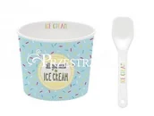 Miski i półmiski - Nuova Cer Easy life r2s KUBECZEK PORCELANOWY DO LODÓW z ŁYŻECZKĄ - Ice Cream Blue R0083ONF3 - miniaturka - grafika 1