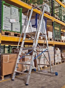 Krause 996 99675014 Drabina magazynowa Stabilo z dużym podestem wysokość robocza 4,35m) 75014-uniw - Drabiny - miniaturka - grafika 3