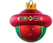 Ozdoby bożonarodzeniowe - Alessi baldassarre 1 szt bańka choinkowa z dmuchanego szkła, ręcznie ozdabiana AMJ13 10 - miniaturka - grafika 1