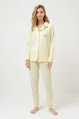 Piżamy damskie - L Luisa Moretti Damska piżama CARLA Jasnożółty LM_6210 - miniaturka - grafika 1