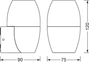 LEDVANCE Endura Classic Cannon kinkiet up - Lampy ogrodowe - miniaturka - grafika 4