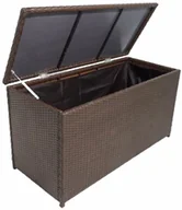 Skrzynie ogrodowe - Skrzynia ogrodowa, brązowa, 120 x 50 x 60 cm, rattan PE - miniaturka - grafika 1
