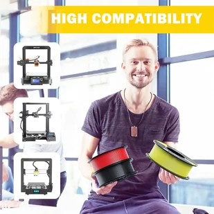 ERYONE ERYONE PETG Filament for 3D Printer 1.75mmTolerance 0.03mm 1KG(2.2LBS)/Spool - Blue 795731EUDF - Filamenty i akcesoria do drukarek 3D - miniaturka - grafika 5