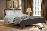 Pościel - Matex Multitex Pościel flanelowa, biało-szaro-brązowa, 160x200 cm, 2x 70x80 cm - miniaturka - grafika 1