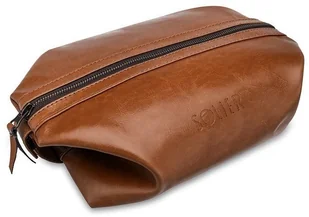 Solier Gold Elegancka skórzana kosmetyczka męska PERTH - Kosmetyczki, organizery i kuferki - miniaturka - grafika 4