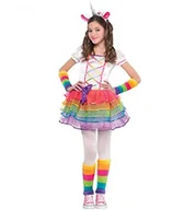 Stroje karnawałowe - AMSCAN tęczowy w kolorze jednorożec kostium dziecięcy dziewcząt, czarny A842746 - miniaturka - grafika 1