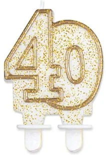Godan Świeczki Urodzinowe Cyferki 40 Brokat Go Pf-sczk - Urodziny dla dorosłych - miniaturka - grafika 4