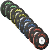 Pozostały sprzęt siłowy - HMS Zestaw talerz olimpijskich BUMPER- BTBR SET (8 szt.) - 1009666 - miniaturka - grafika 1